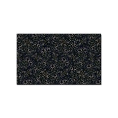 Midnight Blossom Elegance Black Backgrond Sticker Rectangular (10 Pack) by dflcprintsclothing