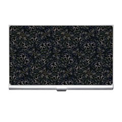 Midnight Blossom Elegance Black Backgrond Business Card Holder by dflcprintsclothing