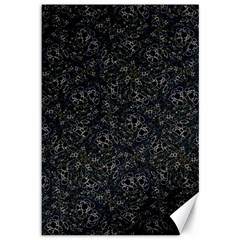 Midnight Blossom Elegance Black Backgrond Canvas 12  X 18 