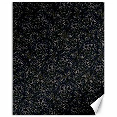 Midnight Blossom Elegance Black Backgrond Canvas 16  X 20 