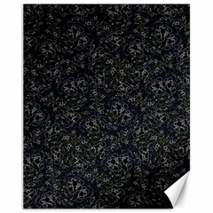 Midnight Blossom Elegance Black Backgrond Canvas 11  X 14  by dflcprintsclothing