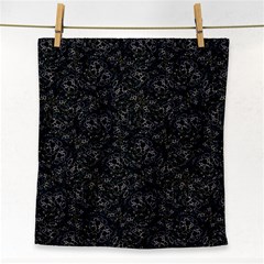 Midnight Blossom Elegance Black Backgrond Face Towel by dflcprintsclothing