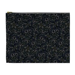 Midnight Blossom Elegance Black Backgrond Cosmetic Bag (xl) by dflcprintsclothing