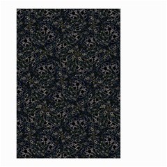 Midnight Blossom Elegance Black Backgrond Small Garden Flag (two Sides) by dflcprintsclothing