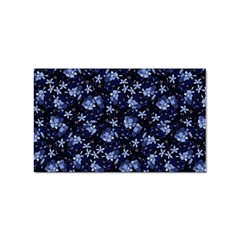 Stylized Floral Intricate Pattern Design Black Backgrond Sticker Rectangular (100 Pack) by dflcprintsclothing