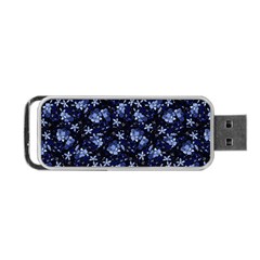 Stylized Floral Intricate Pattern Design Black Backgrond Portable Usb Flash (two Sides) by dflcprintsclothing