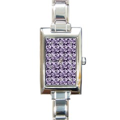 Purple Roses 1 Purple Roses Rectangle Italian Charm Watch