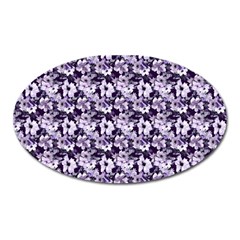 Purple Roses 1 Purple Roses Oval Magnet by DinkovaArt