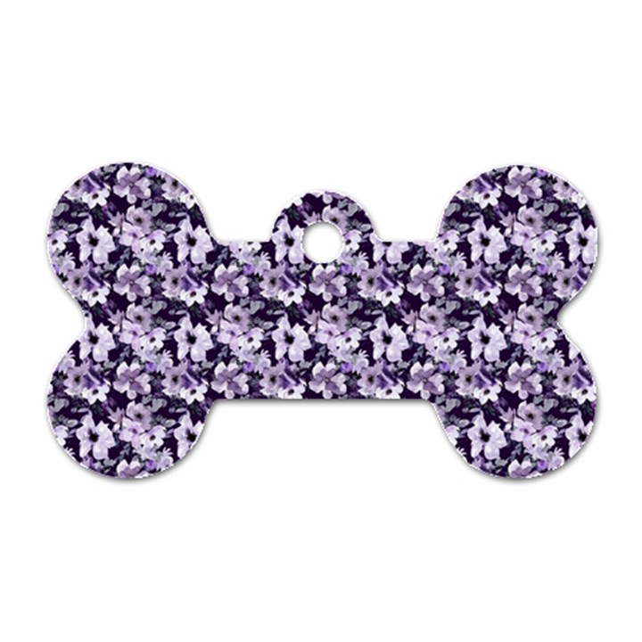 Purple Roses 1 Purple Roses Dog Tag Bone (One Side)