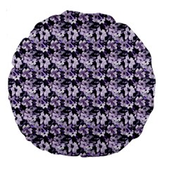 Purple Roses 1 Purple Roses Large 18  Premium Round Cushions