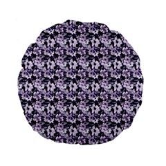 Purple Roses 1 Purple Roses Standard 15  Premium Flano Round Cushions