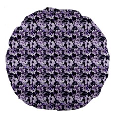 Purple Roses 1 Purple Roses Large 18  Premium Flano Round Cushions