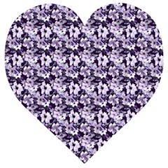 Purple Roses 1 Purple Roses Wooden Puzzle Heart by DinkovaArt