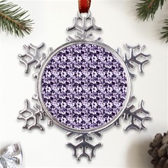 Purple Roses 1 Purple Roses Metal Large Snowflake Ornament