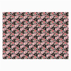 Pink Roses 02 Pink Roses 01 Large Glasses Cloth by DinkovaArt