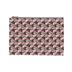 Pink Roses 02 Pink Roses 01 Cosmetic Bag (Large)