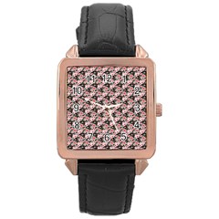 Pink Roses 02 Pink Roses 01 Rose Gold Leather Watch 