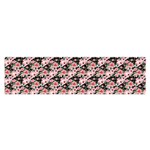 Pink Roses 02 Pink Roses 01 Oblong Satin Scarf (16  x 60 ) Front