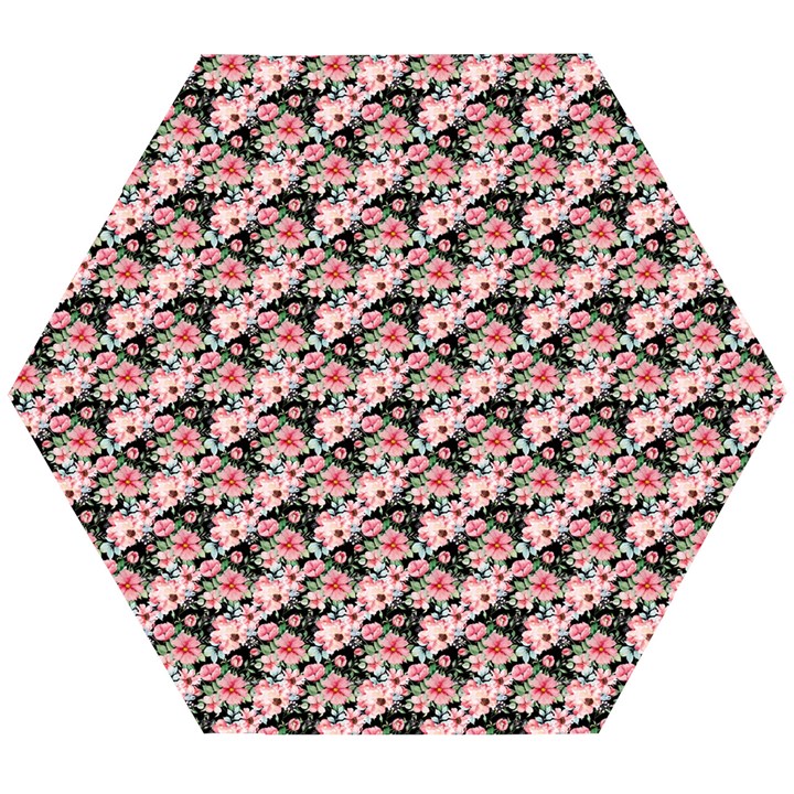 Pink Roses 02 Pink Roses 01 Wooden Puzzle Hexagon