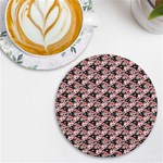 Pink Roses 02 Pink Roses 01 UV Print Round Tile Coaster Front