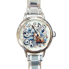 Cello Round Italian Charm Watch by RiverRootz