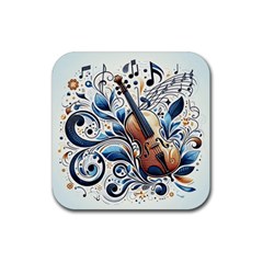 Cello Rubber Coaster (square) by RiverRootz