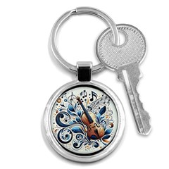 Cello Key Chain (round) by RiverRootz