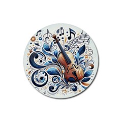 Cello Rubber Coaster (round) by RiverRootz