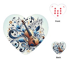 Cello Playing Cards Single Design (heart)