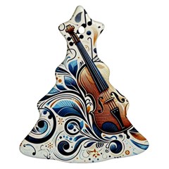 Cello Christmas Tree Ornament (two Sides) by RiverRootz