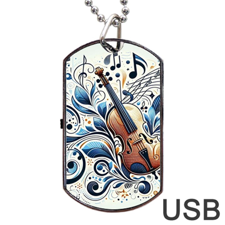 Cello Dog Tag USB Flash (One Side)