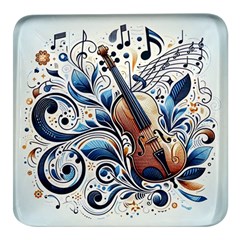 Cello Square Glass Fridge Magnet (4 Pack) by RiverRootz