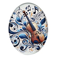 Cello Oval Glass Fridge Magnet (4 Pack) by RiverRootz