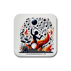 Abstract Drummer Rubber Coaster (square)