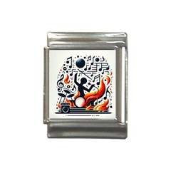 Abstract Drummer Italian Charm (13mm) by RiverRootz