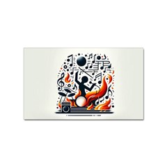 Abstract Drummer Sticker (rectangular) by RiverRootz