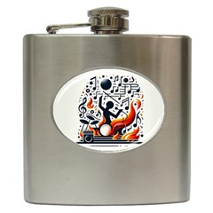 Abstract Drummer Hip Flask (6 Oz)