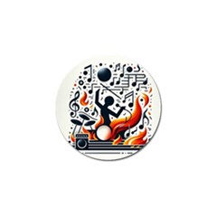 Abstract Drummer Golf Ball Marker