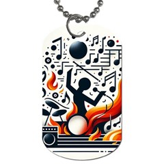 Abstract Drummer Dog Tag (two Sides)