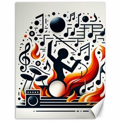 Abstract Drummer Canvas 12  X 16  by RiverRootz