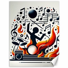 Abstract Drummer Canvas 36  X 48  by RiverRootz