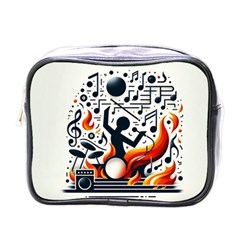 Abstract Drummer Mini Toiletries Bag (one Side)