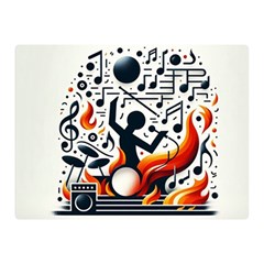 Abstract Drummer Two Sides Premium Plush Fleece Blanket (mini)