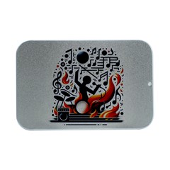 Abstract Drummer Open Lid Metal Box (silver)   by RiverRootz