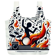 Abstract Drummer Full Print Recycle Bag (xxl)