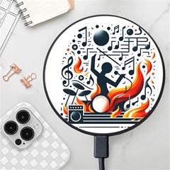 Abstract Drummer Wireless Fast Charger(black) by RiverRootz