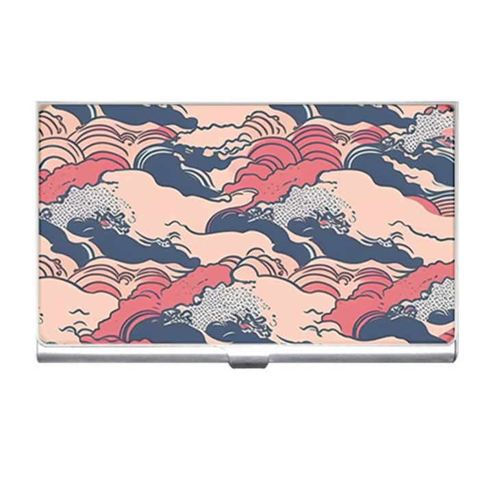 Waves Ocean Sea Water Pattern Rough Seas Digital Art Nature Nautical Business Card Holder