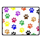 Pawprints Paw Prints Paw Animal Two Sides Fleece Blanket (Small) 45 x34  Blanket Back