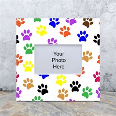 Pawprints Paw Prints Paw Animal White Box Photo Frame 4  X 6  by Apen