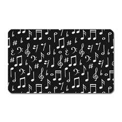 Chalk Music Notes Signs Seamless Pattern Magnet (rectangular) by Ravend